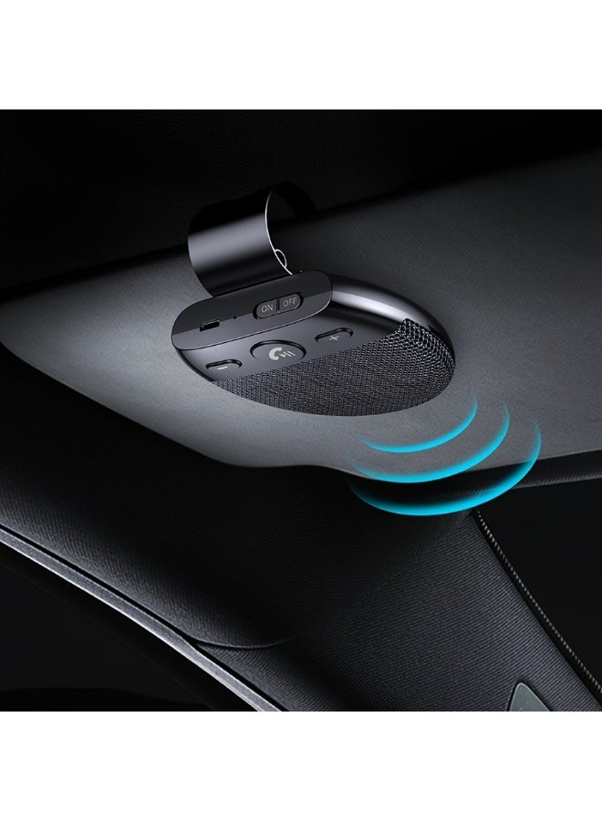 COYO Car Electronics Accessories Wireless Vehicle Car BT Speakers Handsfree Car Kit Hands-free Speakerphone Hands free Sun Visor Music Player with Mic Support to Connect Two Mobile Phones Auto Power on by Car Door Vibration - Image 1